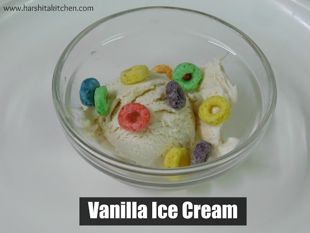Eggless No Churn Vanilla Ice Cream Recipe – 3 Ingredients Ice Cream | Without Ice Cream Maker