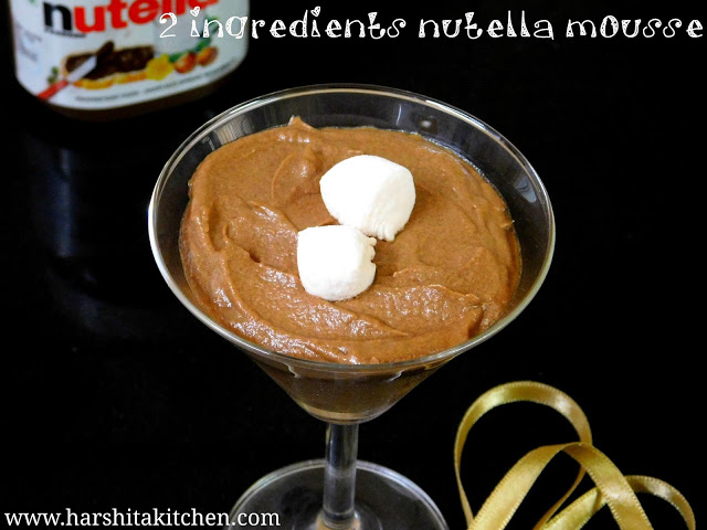 2 Ingredients Eggless Nutella Mousse – Easiest Chocolate Mousse Recipe