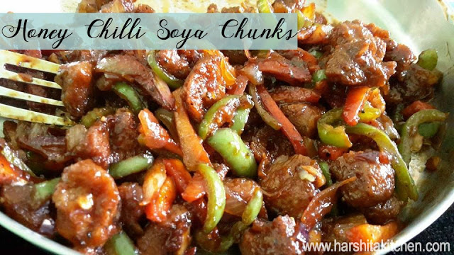 Honey Chilli Soya Chunks Recipe