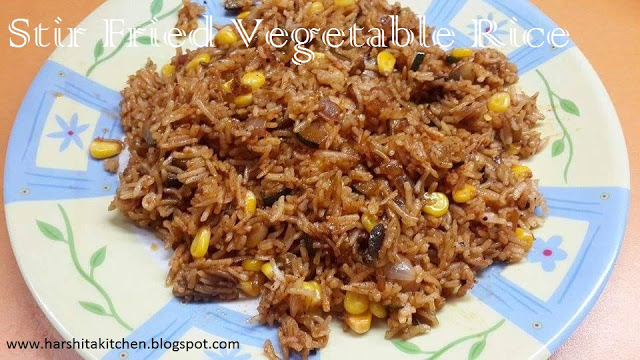 Stir Fried Vegetable Rice | Quick Fried Rice Recipe