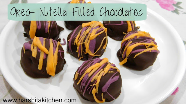 3 Ingredients Oreo & Nutella Filled Chocolate Balls, Oreo Cookie Balls, Nutella Balls | No Bake Dessert Recipe