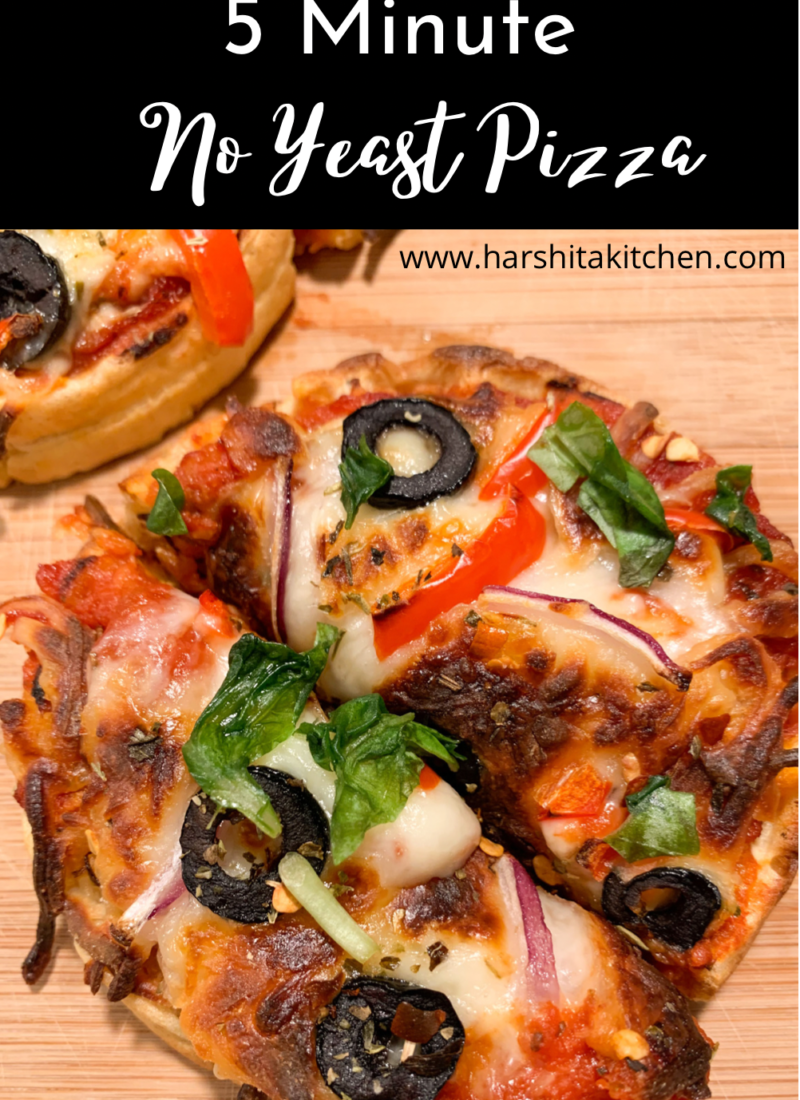 5 Minute No Yeast Pizza ~ Waffle Pizza